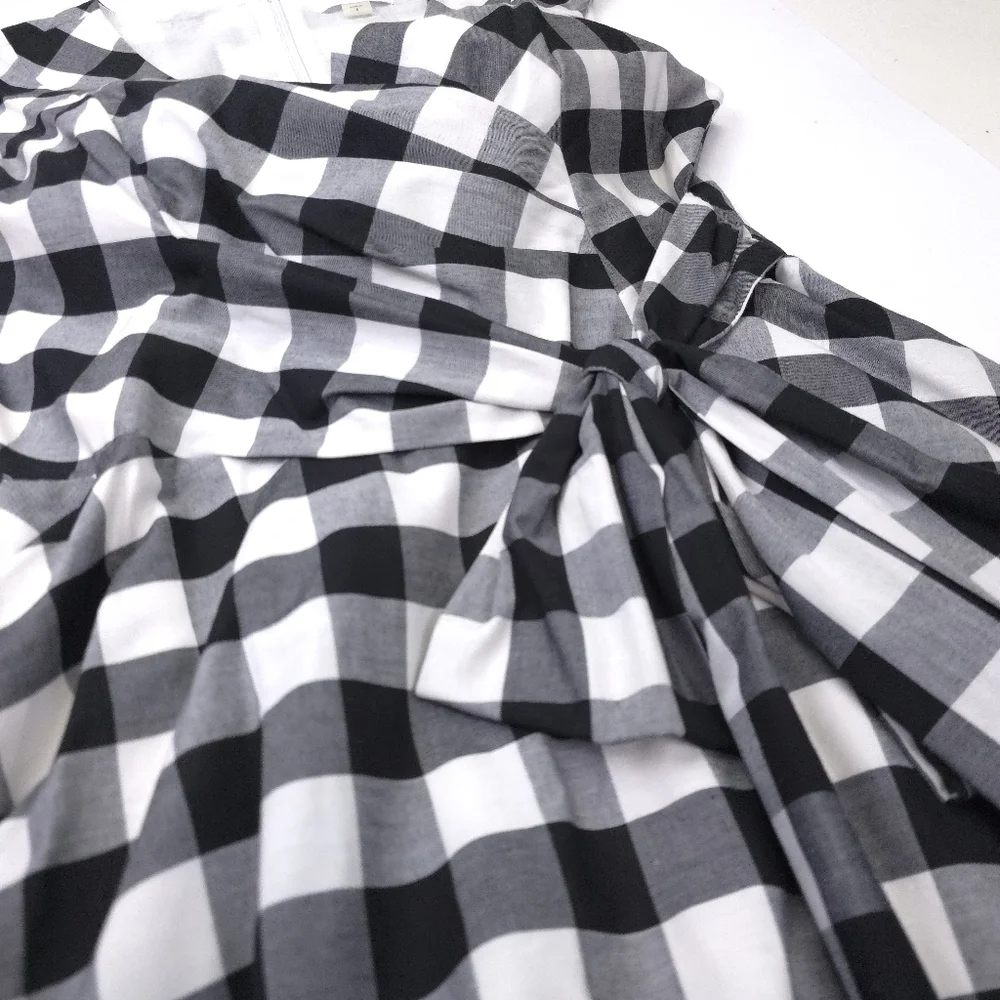 Calvin Klein Black and White Checkered Dress. Sz 6 - Picture 7 of 12
